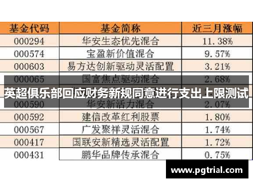 英超俱乐部回应财务新规同意进行支出上限测试